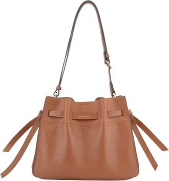 Pourchet Blossom Schoudertas - Dames - Schoudertassen - Bruin - ONE Size - Leer - Tassen
