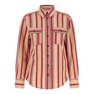 Isabel Marant Gelva Striped Cotton Shirt - female - Marant &eacute;toile - Shirts - Multicolor - XS - Blouses & Shirts