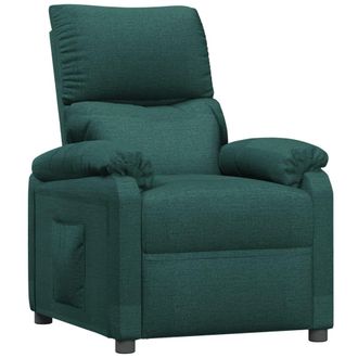 vidaXL Sill&oacute;n Reclinable De Tela Verde Oscuro Vidaxl