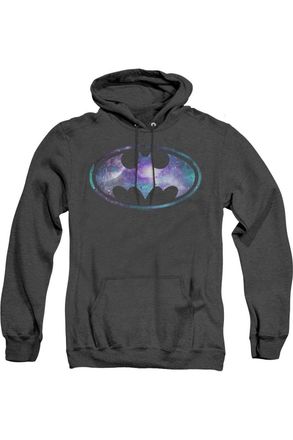 Gildan Batman Galaxy 2 Signal Adult Heather Hoodie / Hooded Sweatshirt