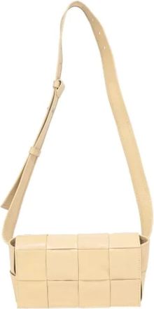 Bottega Veneta Pre-owned Cross Body Bags, female, Beige, Size: ONE SIZE Pre-owned Leather Crossbody Bag
