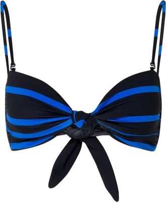 Cala de la Cruz Lara striped bikini top - Black