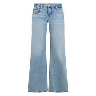 7 For All Mankind Jeans, Dames, Blauw, W27, Katoen, Low-rise Flare Jeans