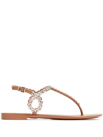 Aquazzura Almost Bare crystal-embellished sandals - Pink
