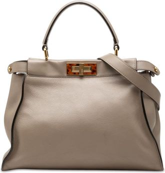 Fendi Pre-owned Fendi Medium Leather Peekaboo Iconic Satchel Ladies XP5S4993ZTJWQ7SH