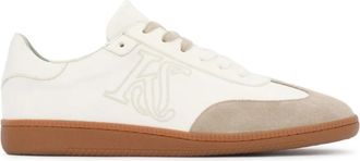 Kazar Heren sneakers van wit leer en beige su&egrave;de - Heren - Sneakers - Wit - 45 EU - Leer - Schoenen