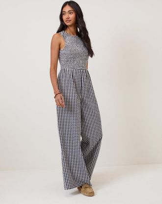 Nobody's Child Black Gingham Ruth Jumpsuit