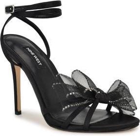 Nine West Minky Ankle Strap Sandal in Black at Nordstrom Rack, Size 10.5