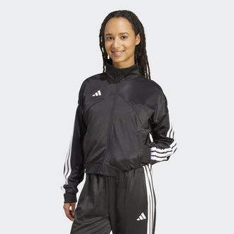 adidas Trainingsjacke ADIDAS SPORTSWEAR TIRO CUT 3-STREIFEN, Damen, Gr. XXL, schwarz, wei&szlig;, Obermaterial: 70% Polyester, 30% Baumwolle, Jacken Trainingsjacke