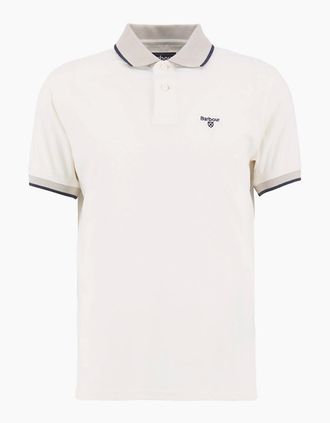 Barbour Mens Barbour Cornsay Pique Collar Polo Shirt - White - Size: 44