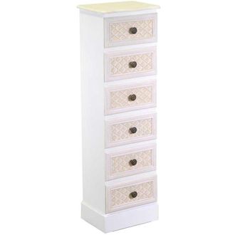 Vacchetti Vacchetti - Mueble De Madera Lausanne 6 Cajones Crema Cm29x23h95