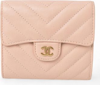 Chanel Baby Pink Leather Wallet (Tri-Fold) (Pre-Owned)