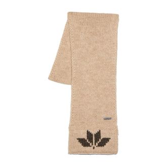 Dsquared2 Winter Scarves, male, Beige, Size: ONE SIZE Snowflakes Logo Knit Wool Scarf