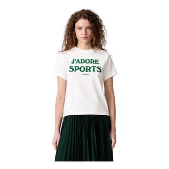 Sporty & Rich Jadore T-shirt - Dames - Tops - Wit - Maat: M Katoen