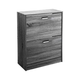 OEM Zapatero Moderno Gris 2 Solapas Estrechas Cm 63 X 24 X 81 H