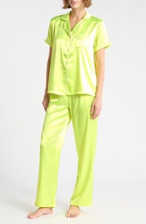 Tart Ginnie Satin Pajamas in Lime Punch at Nordstrom Rack, Size X-Large