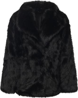 V&deg; 73 Faux Fur Shearling Oversize Jas - Dames - Jassen - Zwart - M - Jassen