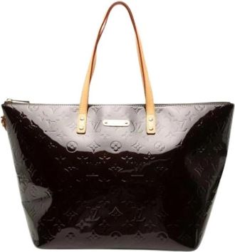 Louis Vuitton Pre-owned Bellevue Tote Bag - Dames - Vintage Shopper - Paars - ONE Size - Leer - Vintage