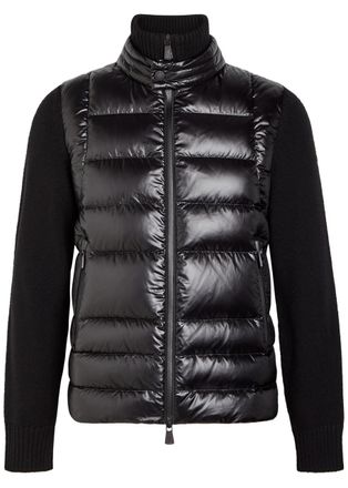 Moncler Wool and Shell Jacket - Black - XL
