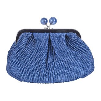 Max Mara Clutches, female, Blue, Size: ONE SIZE Borsa Pasticcino Palmas