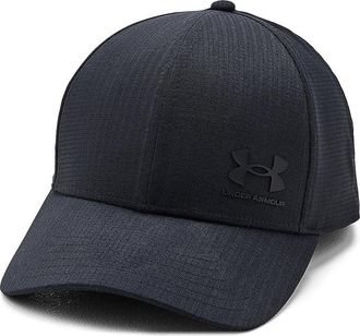 Under Armour Iso-Chill Armourvent Adjustable Mens Hat Traditional Mens Hats Black/Castlerock 1, Polyester