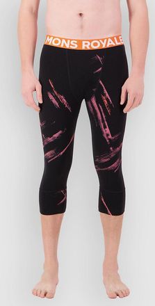 Mons Royale Merino Cascade Flex 3/4 Legging Thermo Broek zwart