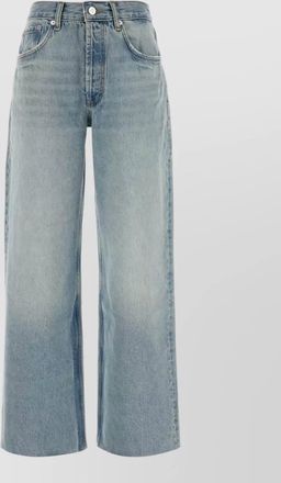 Anine Bing denim jeans belt loops faded wash design