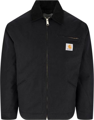 Carhartt Work in Progress Black OG Detroit Velvet-Collar Cotton Jacket