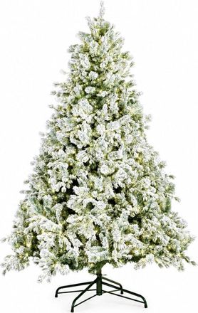 BIZZOTTO &Aacute;rbol de navidad nevado 180 cm, 1850 ramas, 1000 micro-led, &oslash; 122 cm