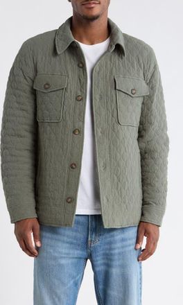 Bagatelle Quilted Shirt Jacket in Moss at Nordstrom, Size X-Large