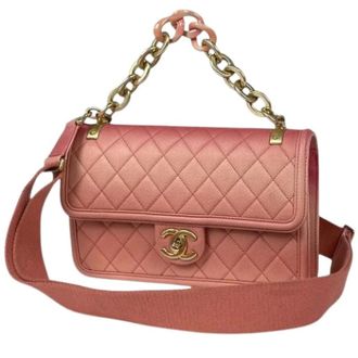 Chanel Pre-owned Matelasse Handbag - Dames - Pre-owned - Roze - Maat: ONE Size Leer
