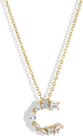 Lili Claspe Letter Pendant Necklace in Gold C at Nordstrom
