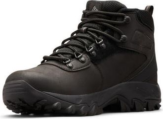 Columbia Newton Ridge Plus II Waterproof Hiking Boot in Black/Black at Nordstrom, Size 10.5