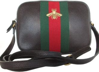 Gucci Pre-owned Cross Body Bags, female, Brown, Size: ONE SIZE Pre-owned Canvas gucci-bags