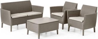 Keter Conjunto Keter Lounge 2 Plazas Salemo Cappuccino