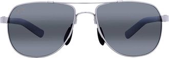 Maui Jim Guardrails Neutral Grey Pilot Unisex Sunglasses 327-17 58