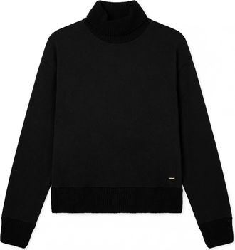 Freddy Felpa donna comfort con collo alto e dettagli in tricot