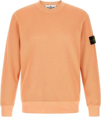 Stone Island Pink Logo Badge Sweatshirt