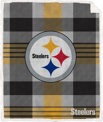 Pegasus Sports Pittsburgh Steelers Nfl Team Classic Plaid Sherpa Blanket