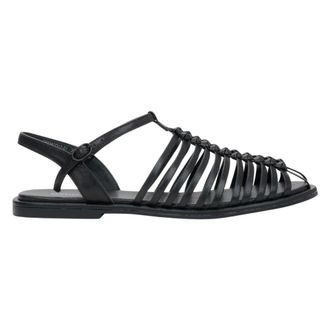 Estro & Luminara Thin-Strap Fisherman Sandals - female - Estro - Flat Sandals - Black - 3 UK - Shoes