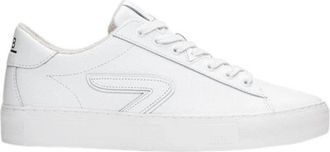 HUB White Perf Hook Sneakers - Heren - Sneakers - Wit - 45 EU - Leer - Schoenen