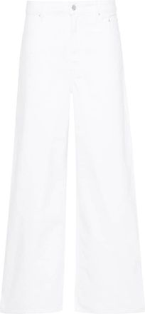 Gauchère high-rise wide-leg jeans - women - Cotton/Polyester/Cotton - 40 - White