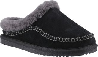 Hush Puppies Anika Su&egrave;de Dames Zwarte Slippers