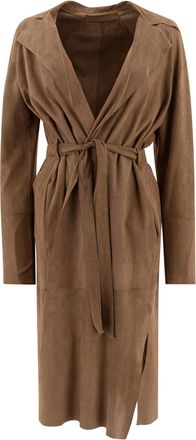 Salvatore Santoro Womens Leather Coat - Tan - Size EU 38 (Womens)