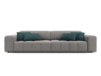 CXL by Christian Lacroix Sof&aacute; 4 plazas de terciopelo gris claro