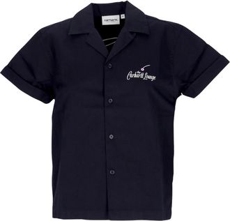 Carhartt Work in Progress Korte Mouw Shirt - Dames - Overhemden - Zwart - M - Katoen - Overhemden