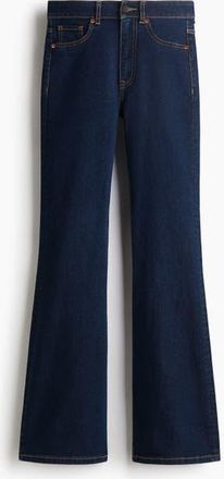 H&M Flared High Jeans in Dark Denim Blue at Nordstrom, Size 22