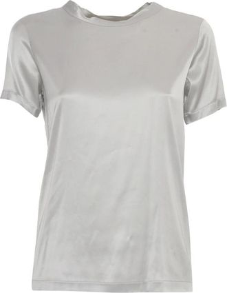 Mazzarelli T-Shirts, female, Gray, Size: XL Camicia in Seta Mod. Calipso
