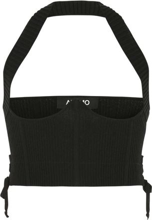 Andreadamo Black stretch viscose blend bodice