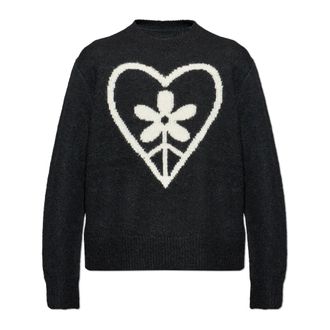 AllSaints Round-neck Knitwear, male, Black, Size: XS Finden Sweater